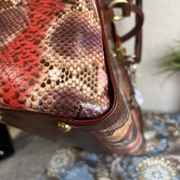 BRAHMIN ANNABELLE MULTI-COLOR ANACONDA SATCHEL Crossbody Purse - Picture 6 of 16